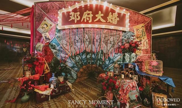 DODOWED婚礼手绘推荐系列之域鉴夜上海主题婚礼手绘作品