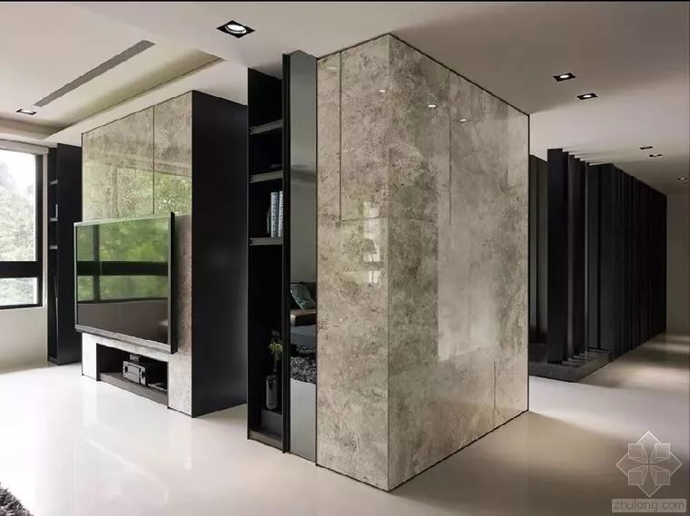 客厅电视背景墙简约小柜子效果图,2021现代简约背景墙效果图客厅