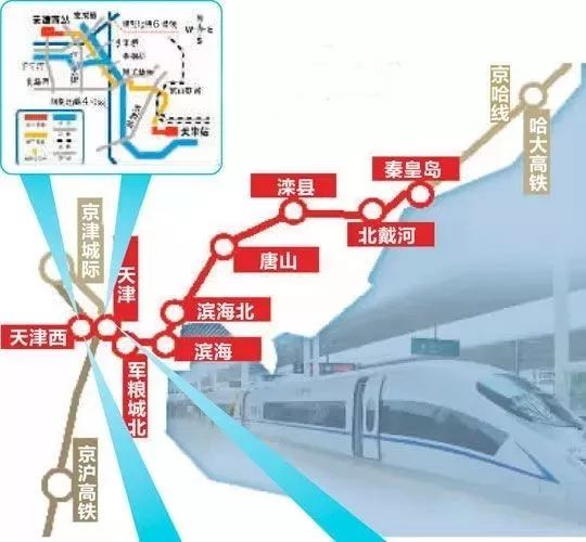 唐山新开通的客运专线,津秦高铁唐山段