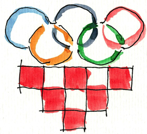 当梅西遇到克罗地亚红白相间的“国际象棋棋盘”