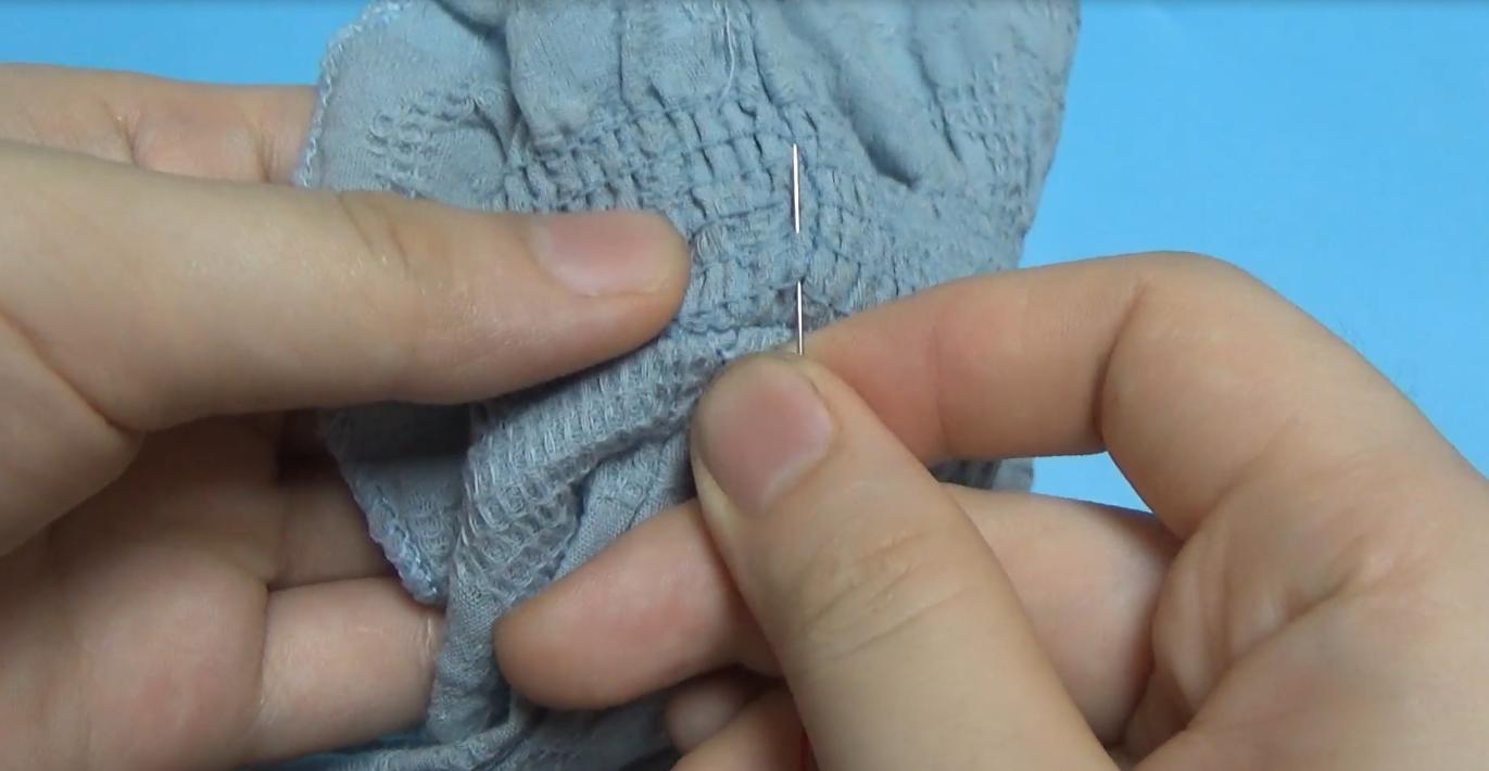 袖口大了改小隐形针法,袖口大了改小