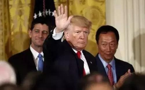 特朗普亲自出席富士康美国工厂,特朗普富士康郭台铭
