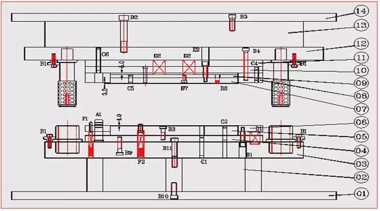 冲压模具自动上料结构动态图,冲压模具刺破结构图解