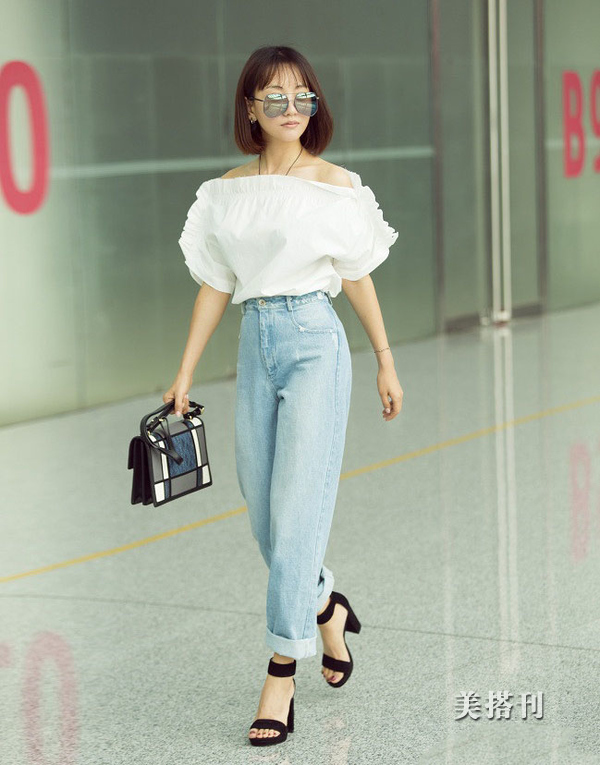 女明星牛仔裤穿搭合集,穿搭女夏季牛仔裤搭配高级感