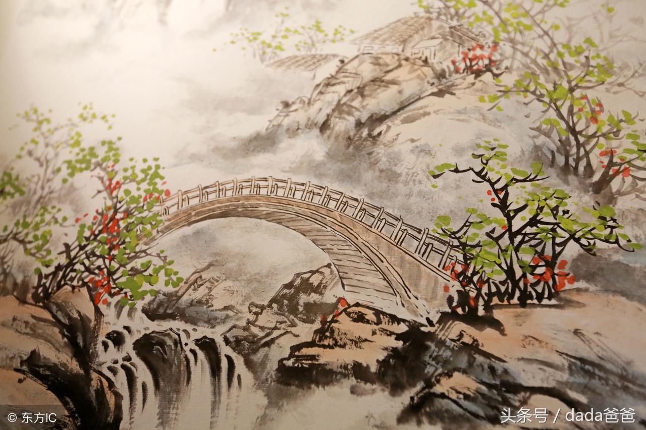 40首古诗词配绝美国画,古诗词意境国画