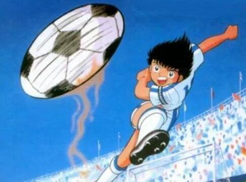 足球小将世界杯巨幅海报,世界杯大空翼凌空合体射门