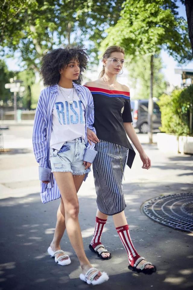 露趾半拖鞋夏日懒人凉拖,无跟洋气时髦拖鞋