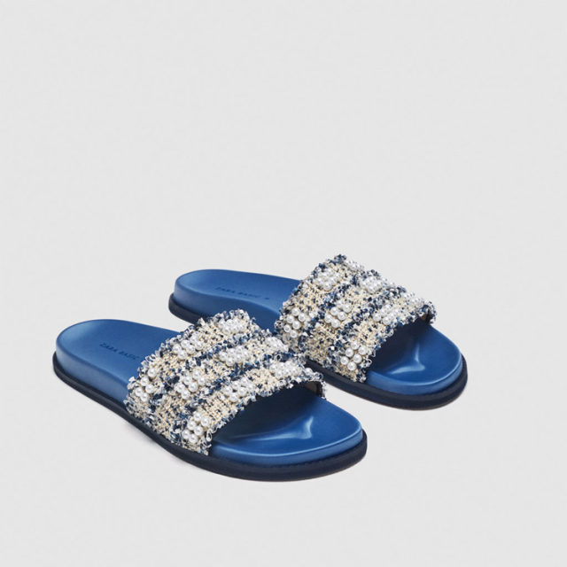 露趾半拖鞋夏日懒人凉拖,无跟洋气时髦拖鞋