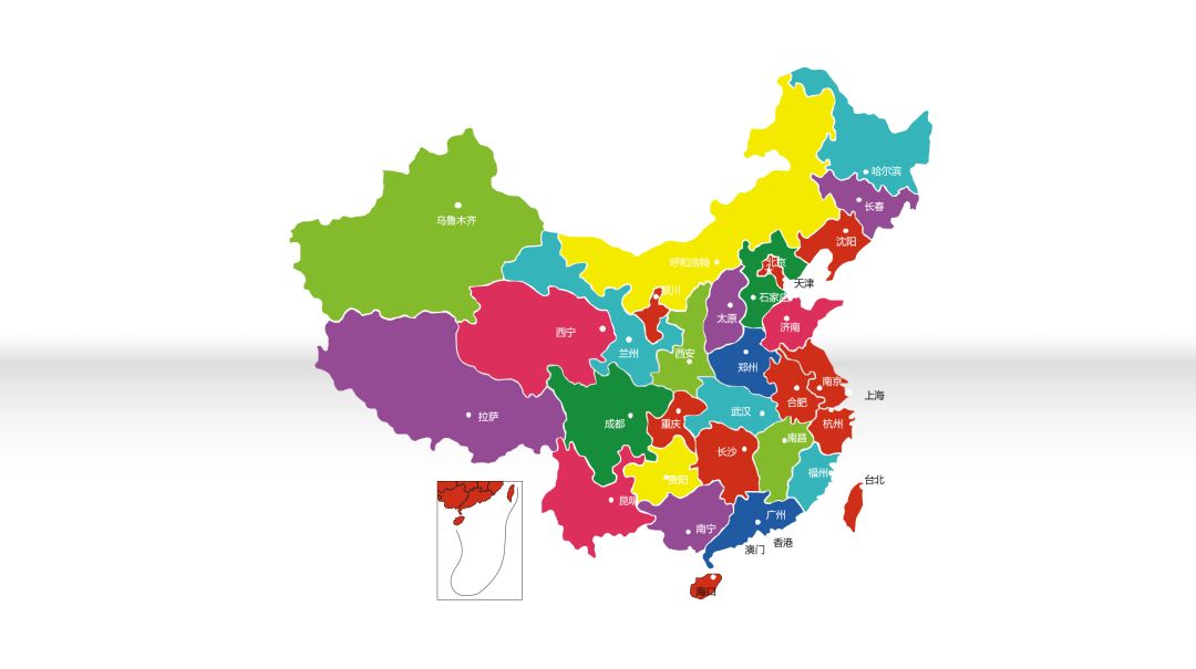 利用素材做高大上ppt背景图,用PPT制作地图高亮显示