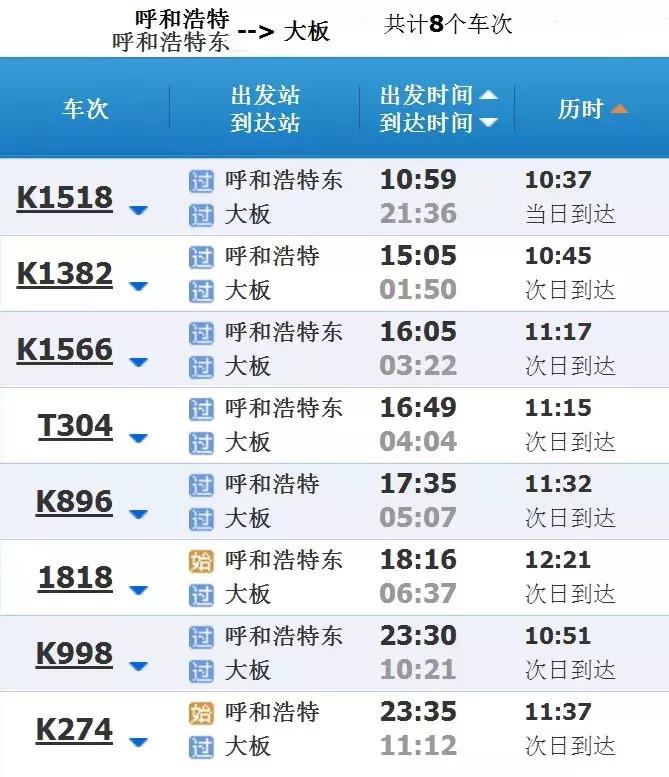 呼和浩特始发列车最新消息,呼和浩特地铁站发车时间表