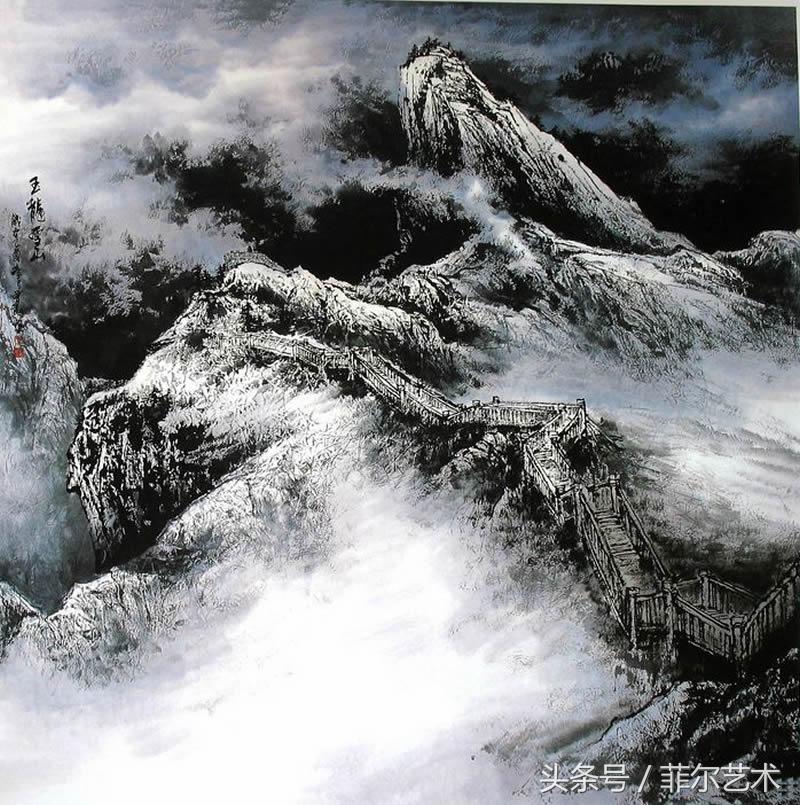 曾刚彩墨山水画着色技法完整版,曾刚彩墨山水画房子的画法视频