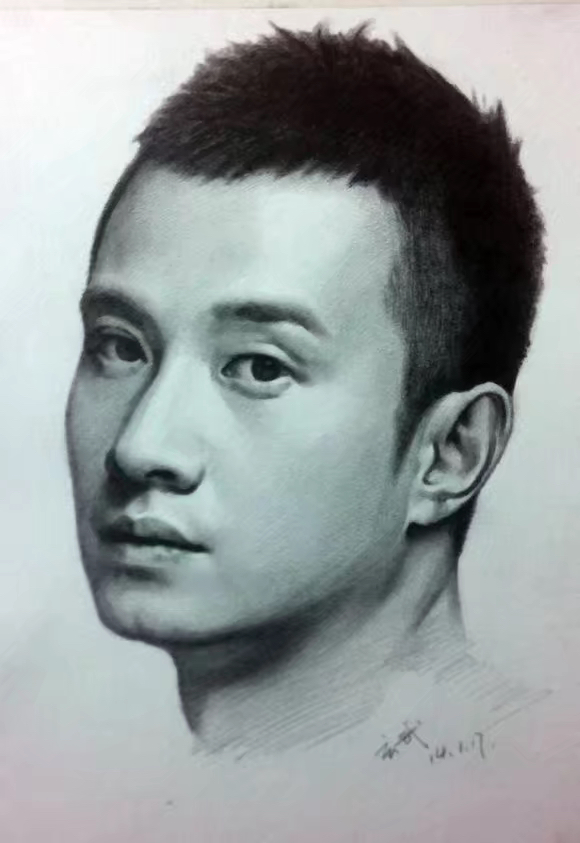 明星素描头像临摹,素描明星头像