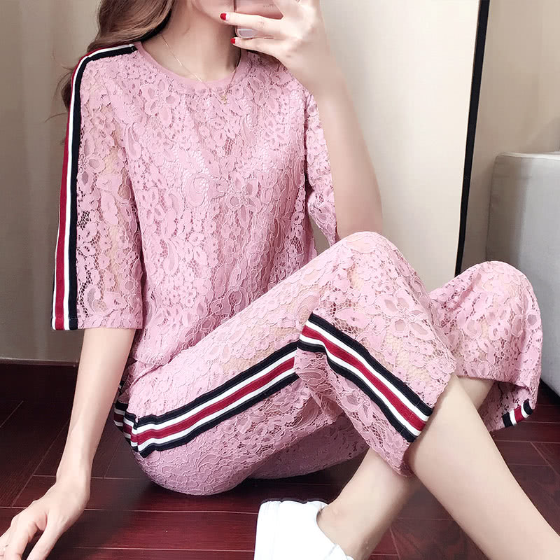 夏天穿的新款时尚洋气短裤套装女,流行穿搭夏天气质套装推荐