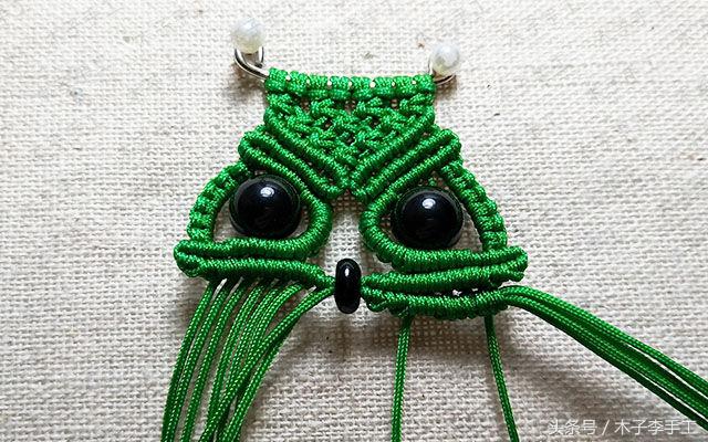 猫头鹰帽子编织图解,猫头鹰图案背心编织图解