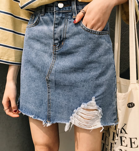 牛仔半身裙胖人怎么穿搭,牛仔半身裙胖人穿的显瘦的牛仔裤