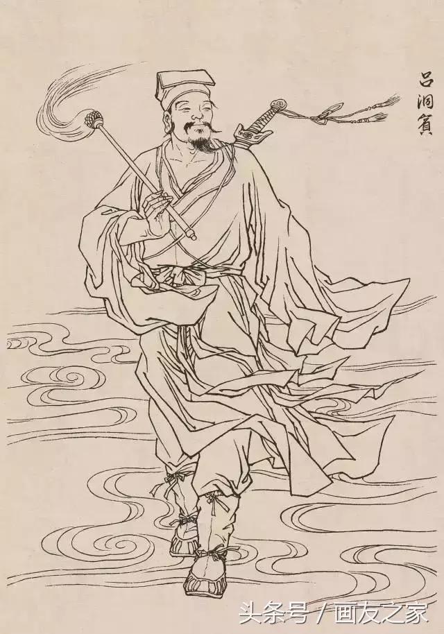 素材古代白描人物120图果断收藏,白描中国古代刀马人物图谱