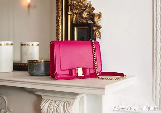 菲拉格慕包包蝴蝶结黑斜挎,菲拉格慕玫色包包