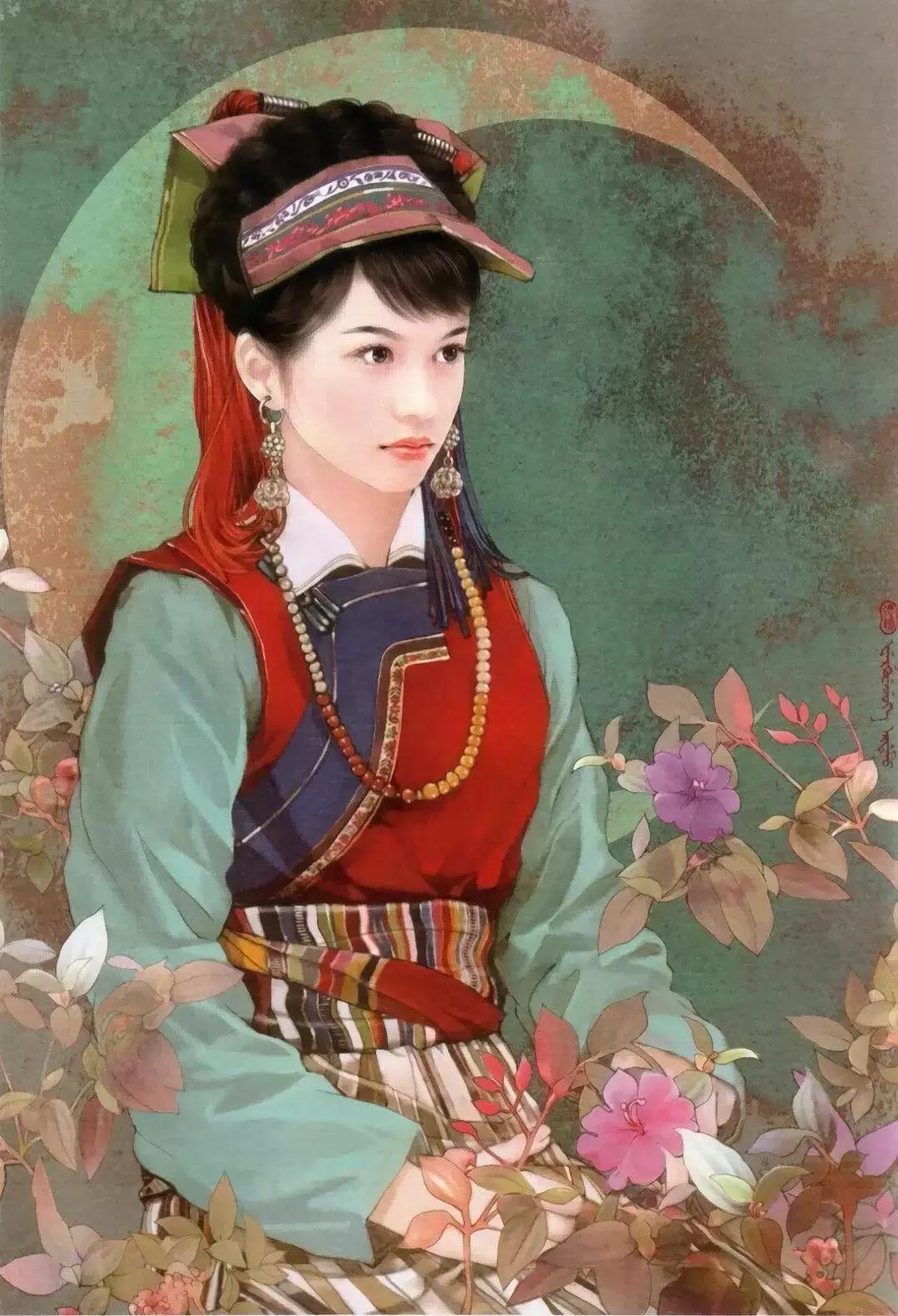插画美女唯美简约,台湾当代著名的插画家
