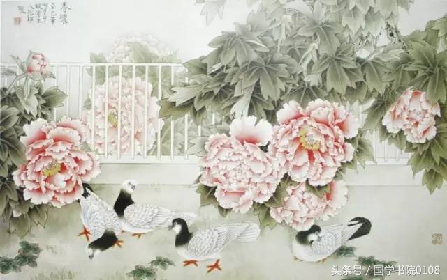 栩栩如生牡丹国画,国画牡丹图是经典