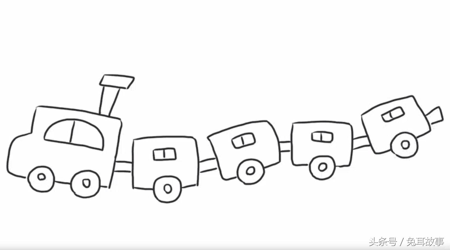 幼儿简笔画入门教学交通工具,儿童简笔画入门初学技巧汽车