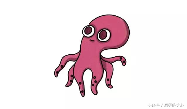 海洋动物简笔画简单画法,儿童简笔画入门0-3岁零基础蜗牛