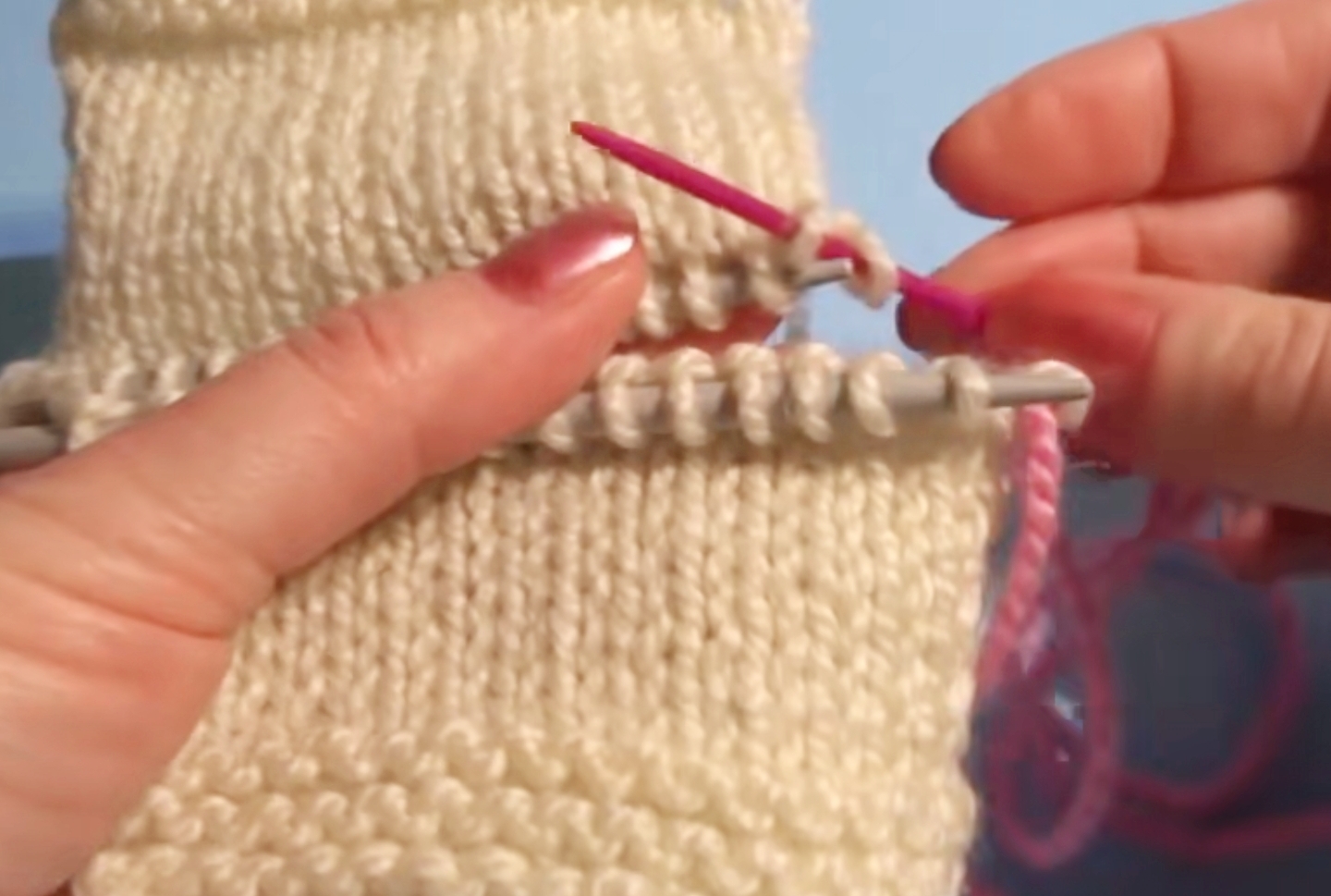 明月棒针艺术无缝缝合收针视频,棒针编织缝合方法视频
