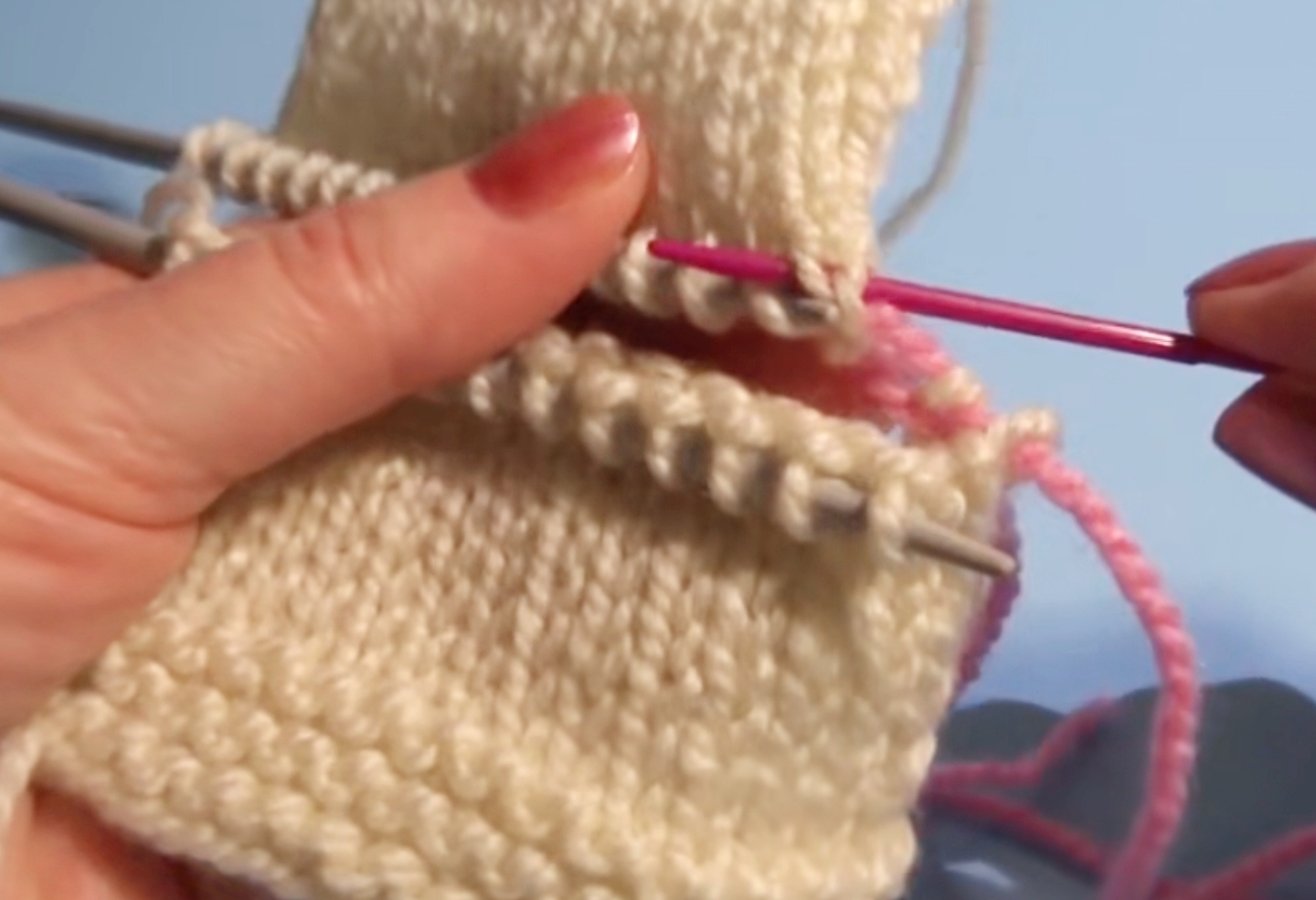 明月棒针艺术无缝缝合收针视频,棒针编织缝合方法视频