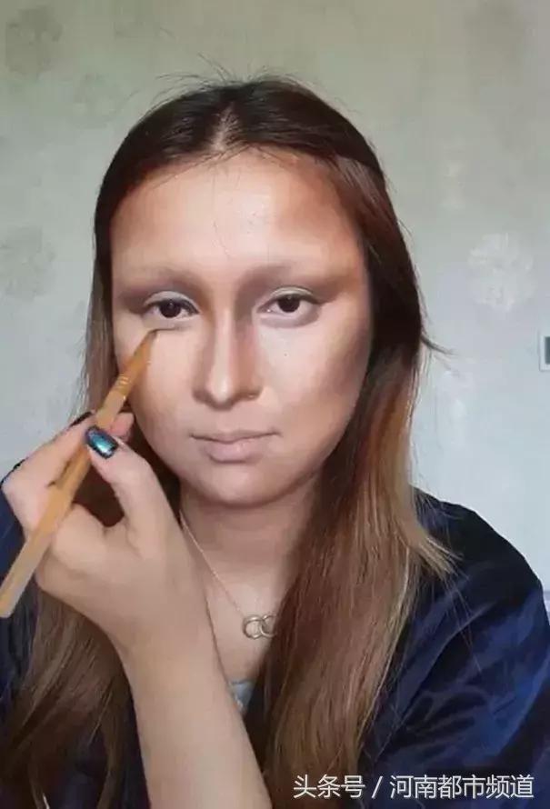 27岁重庆妹子化妆成蒙娜丽莎，狂吸60万粉，卸妆后模样！