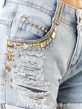 废旧的牛仔裤怎么改短裤,废弃牛仔裤如何变短裤