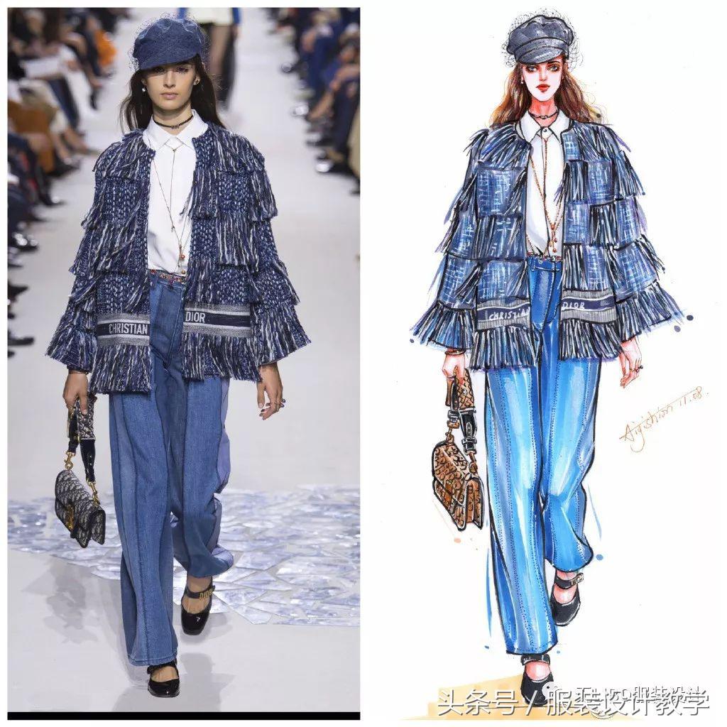 笔尖上的秀场！用一只马克笔带你穿梭各大秀场（成衣vs手绘）