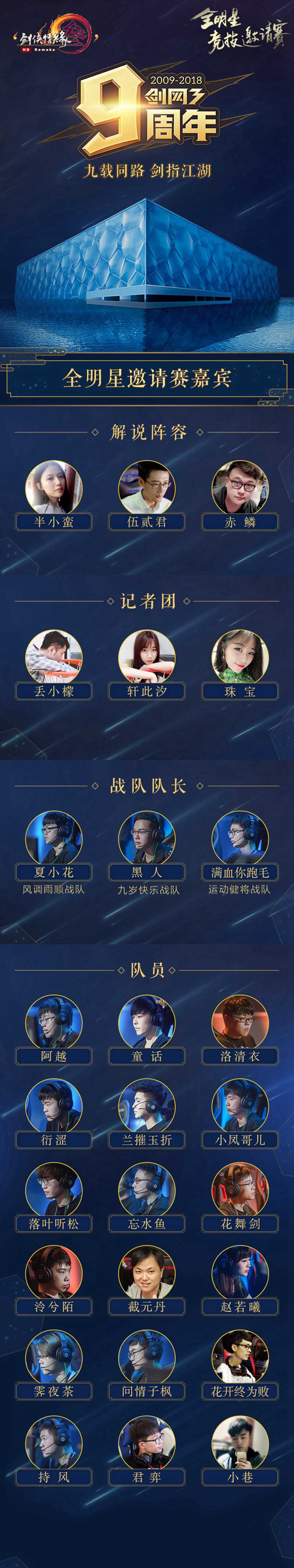 剑网3九周年大赛,剑网3九周年全明星邀请赛