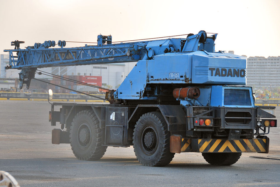 日本建筑工地起重机,日本起重机实拍