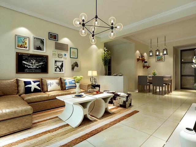 160平收纳实用装修效果图,客厅装修效果图现代简约风隔板