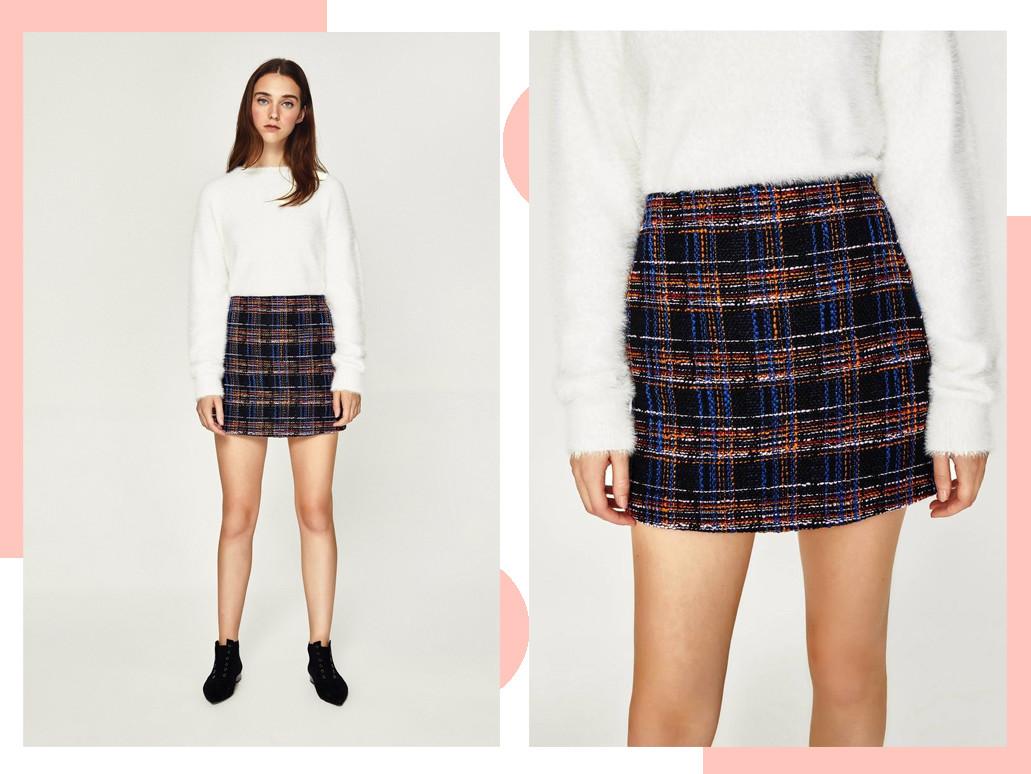 胸大溜肩身材穿搭,棋盘格纹坎肩穿搭