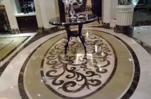 大理石水刀拼花客厅效果图,让人惊艳的水刀拼花图集