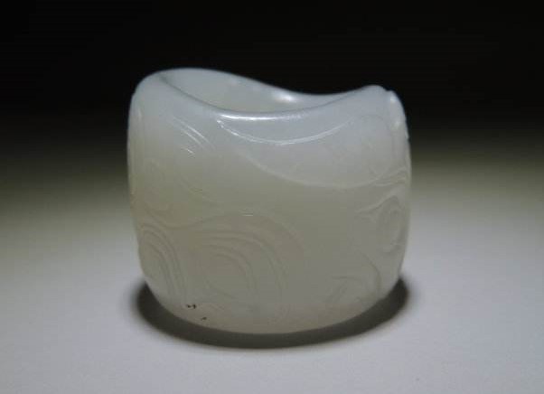 梵文玉扳指,竹刻玉扳指