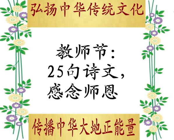教师节20句诗文感念师恩,感恩教师节诗句