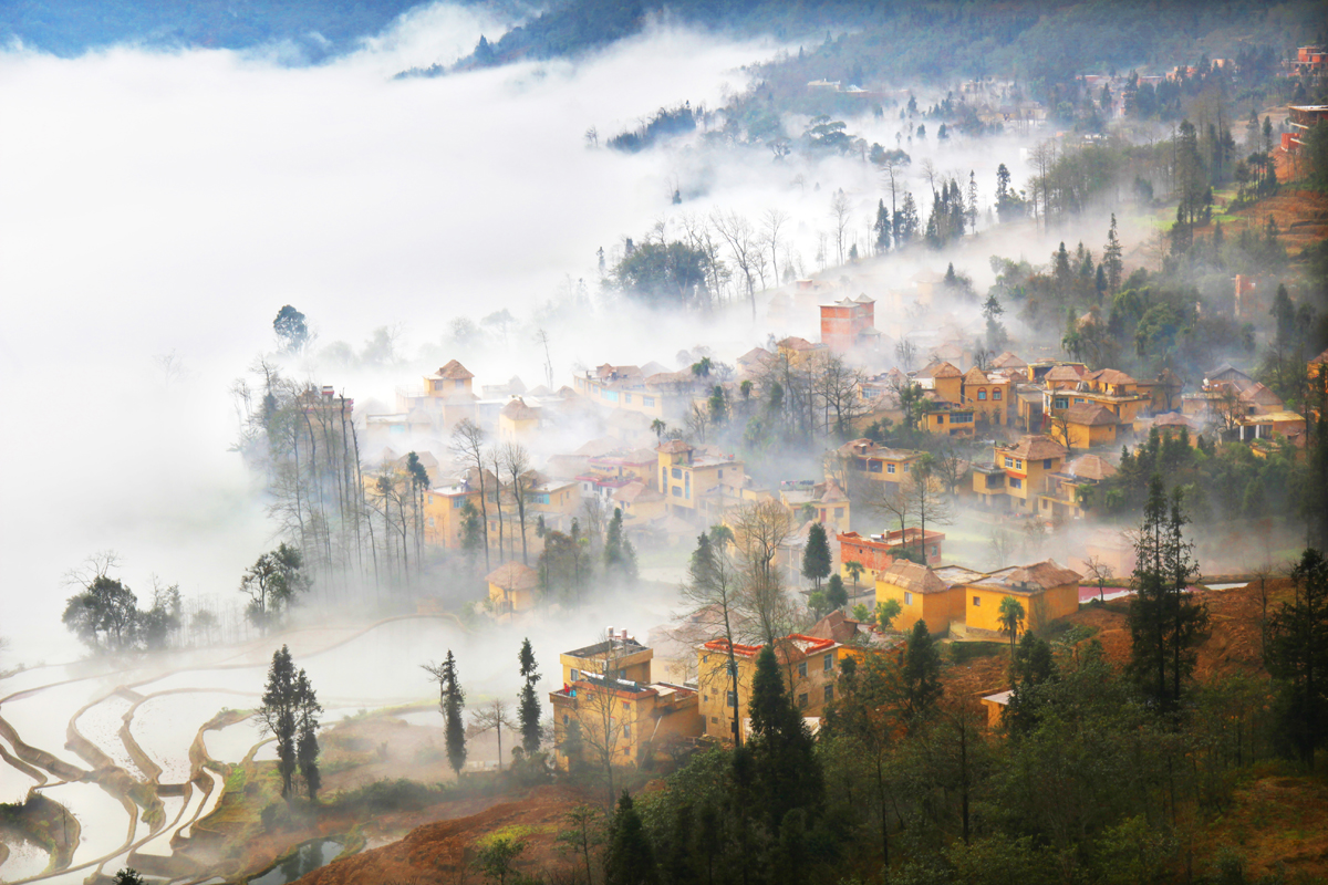 元阳哈尼梯田,元阳哈尼梯田地图