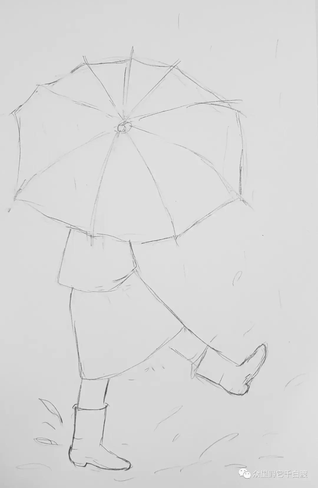 粉色日落油画棒教程,下雨天油画棒教程