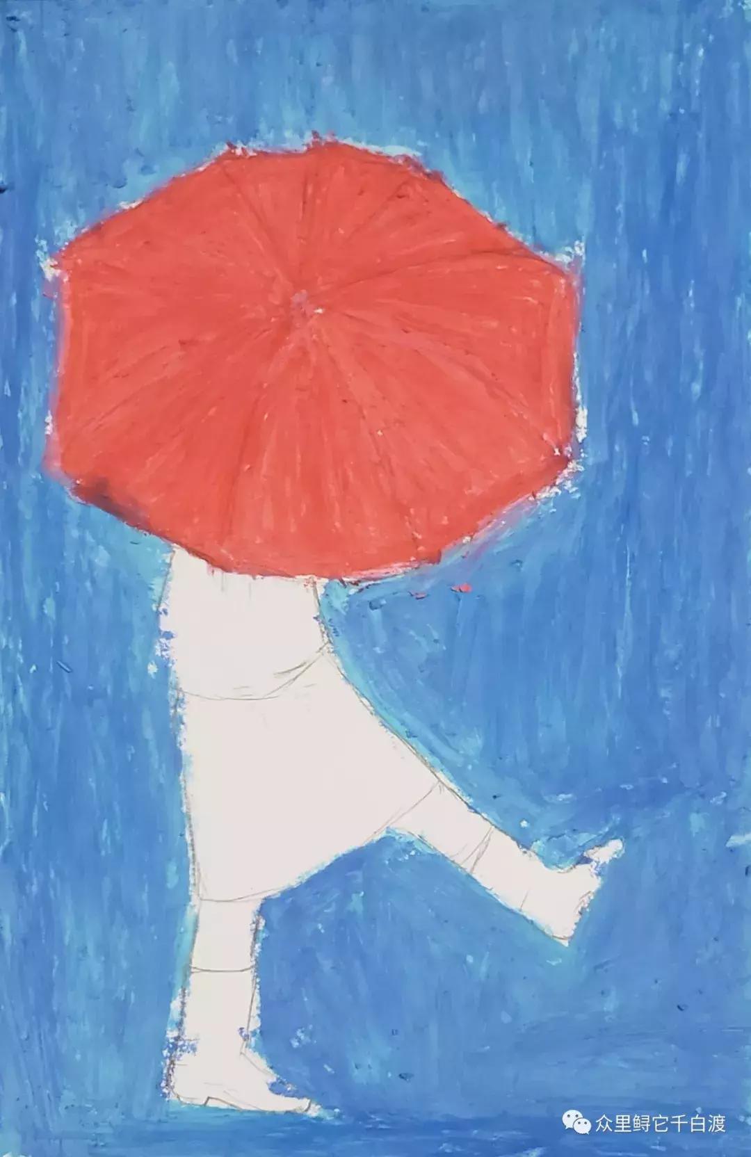 粉色日落油画棒教程,下雨天油画棒教程