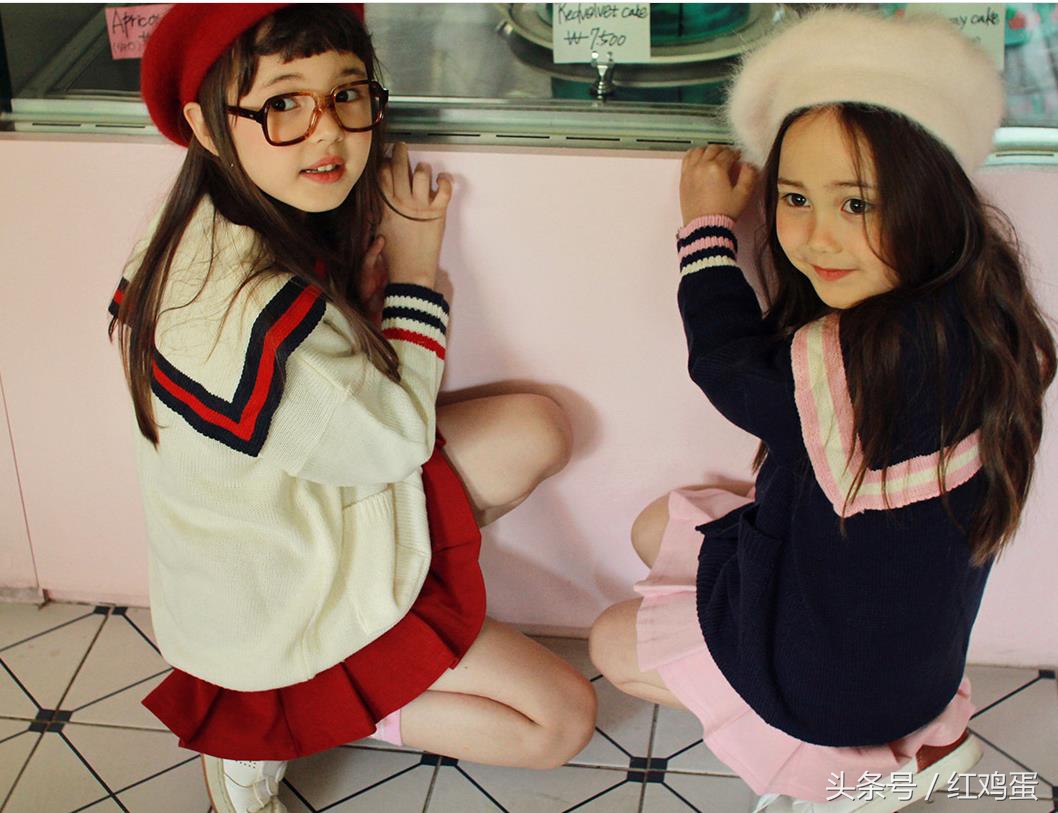 七岁女孩衣服秋冬款韩货,韩国女童6-12岁套装潮流