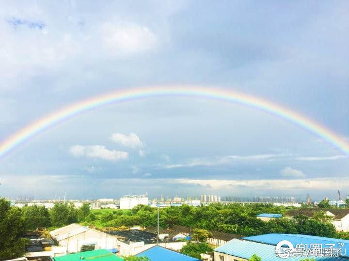 今天的双彩虹,昨天广福路上的双彩虹