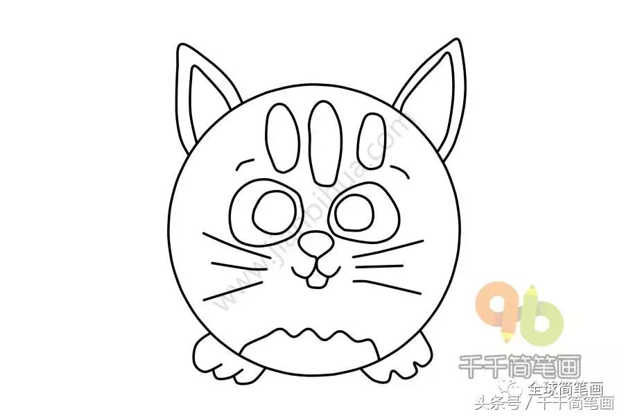 画画教学简笔画圆形的动物,圆形动物小乌龟简笔画