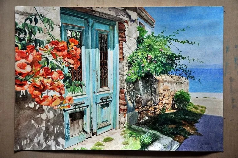 她画的超写实水彩花卉美到窒息,让人惊艳的水彩画