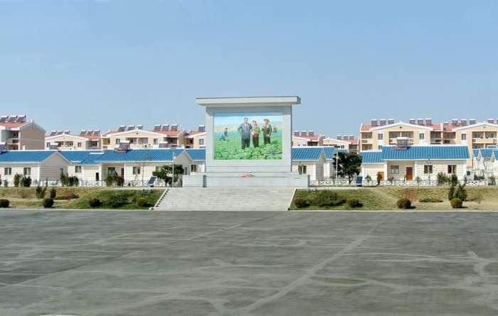 朝鲜农村自然风景,朝鲜原生态村庄