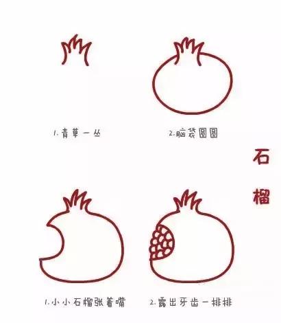 手账本简笔画可爱教程新手,6-12岁儿童绘画简笔画水果