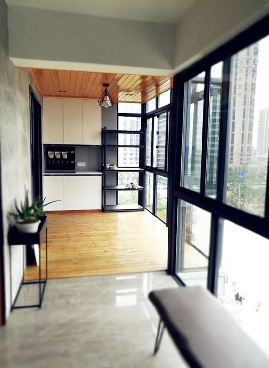 把窗户拆了变成阳台效果图,客厅阳台改造窗户