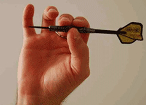 扑克飞镖正确手势图解,飞镖握镖的正确姿势