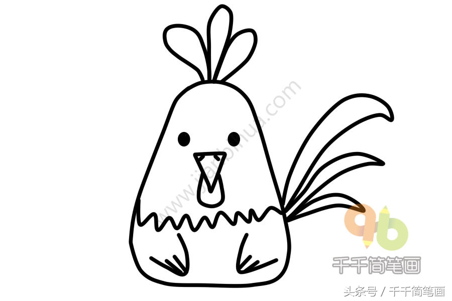 育儿简笔画小动物,育儿简笔画可爱小猪