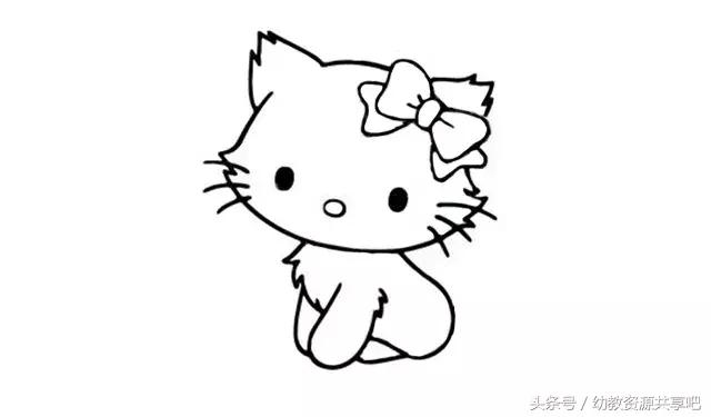 简笔画漂亮可爱猫咪,萌萌哒简笔画图片可爱小猫咪